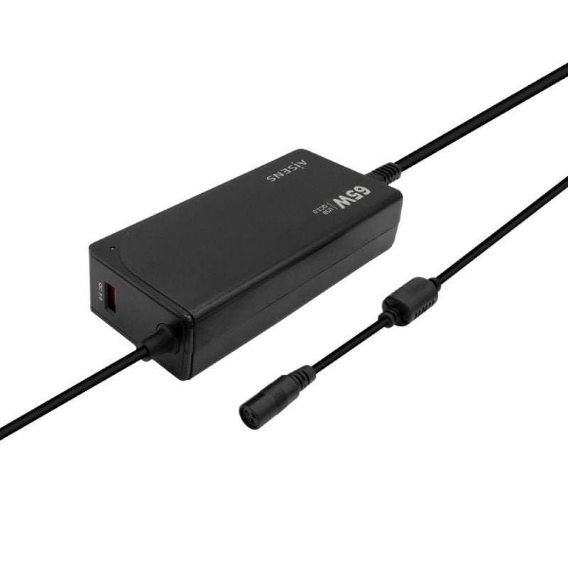 Cargador de Portátil Aisens ASLC-65WAUTO-BK/ 65W/ Automático/ 9 Conectores/ Voltaje 18.5-20V/ 1 USB QC3.0 - изображение 2