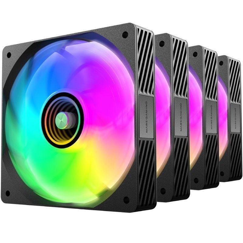 Pack 4 Ventiladores Mars Gaming MF-SI4KIT/ 12cm + HUB + Mando a Distancia/ ARGB - изображение 4