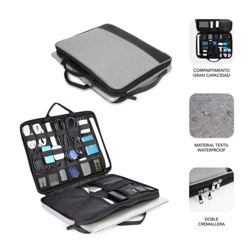 Maletín Subblim Advance Laptop Sleeve para Portátiles hasta 14"/ Gris - изображение 3