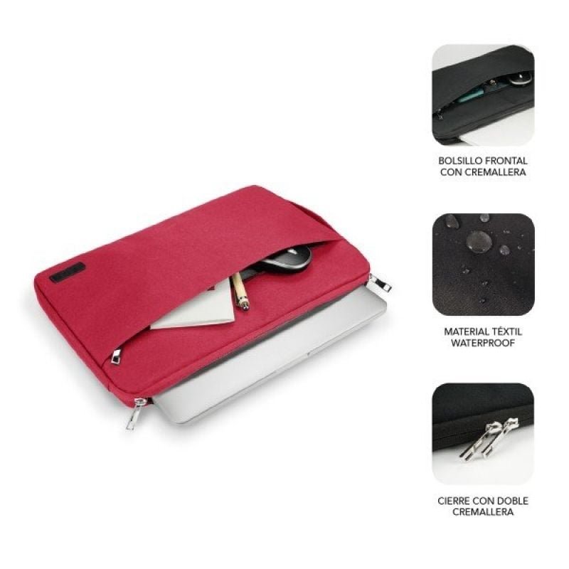 Funda Subblim Urban Laptop Sleeve para Portátiles hasta 15.6"/ Roja - изображение 4