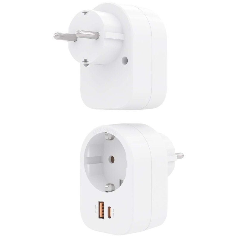 Enchufe Aisens ASPS-1A1C06-W/ 1 Toma de Corriente/ 1 USB Tipo-C PD/ 1 USB/ Blanco - изображение 3