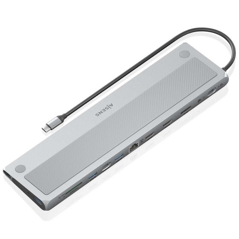 Docking USB Tipo-C Aisens ASUC-12P020-GR/ 2xHDMI/ 3xUSB/ 1xUSB Tipo-C/ 1xRJ45/ 1xDisplayPort/ 1xLector Tarjetas/ 1xUSB Tipo-C PD/ Gris - изображение 2