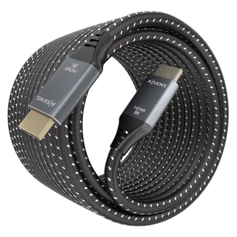 Cable HDMI 2.1 8K Aisens A150-0878/ HDMI Macho - HDMI Macho/ 10m/ Gris y Negro - изображение 2