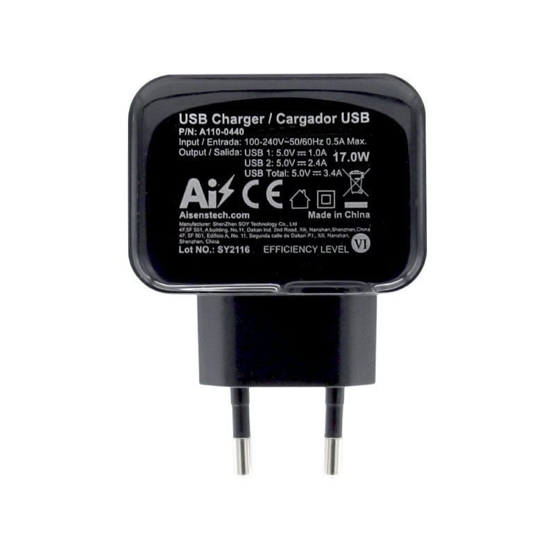 Cargador de Pared Aisens A110-0440/ 2xUSB/ 17W - изображение 4