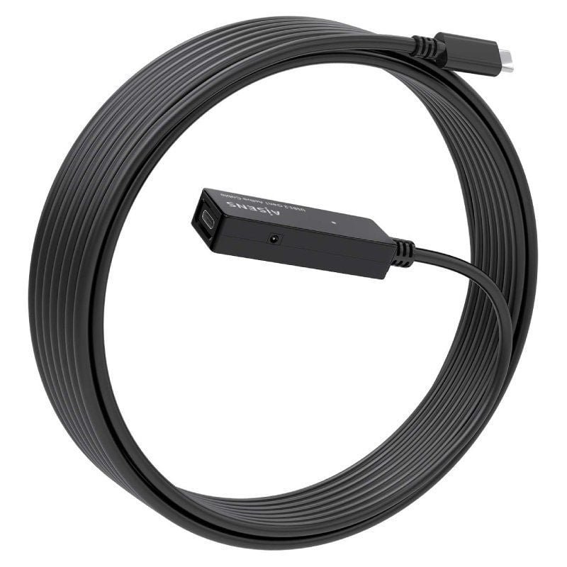 Cable Alargador USB 3.2 con Amplificador Aisens A107-0869/ USB Tipo-C Macho - USB Tipo-C Hembra/ Hasta 100W/ 20Gbps/ 5m/ Negro - изображение 2