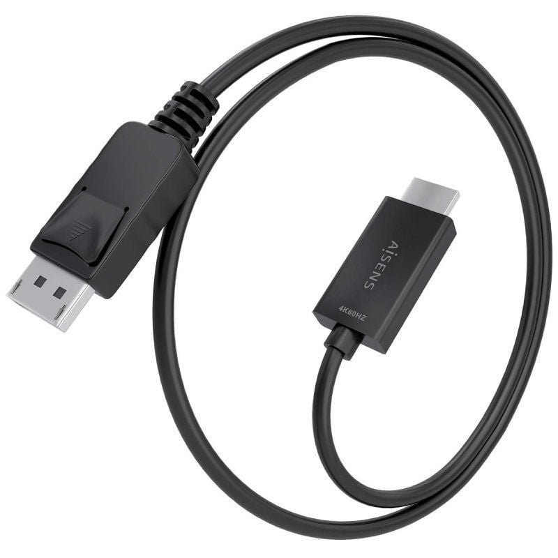Cable Conversor Aisens A125-0892/ DisplayPort Macho - HDMI 4K Macho/ 1m/ Negro - изображение 2
