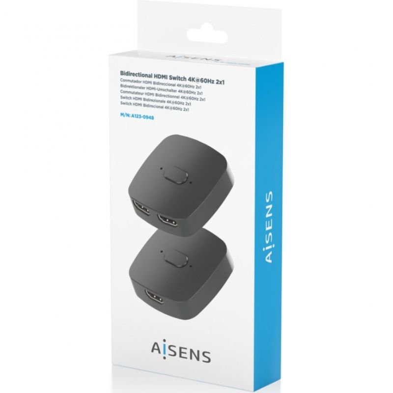 Switch Conmutador 4K HDMI 2.0 Bidireccional Aisens A123-0948 HDMI Hembra - 3x HDMI Hembra