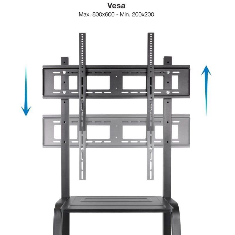 Soporte de Suelo Ajustable con Ruedas TooQ FS20101M-B para TV de 37-100"/ hasta 150kg - изображение 3