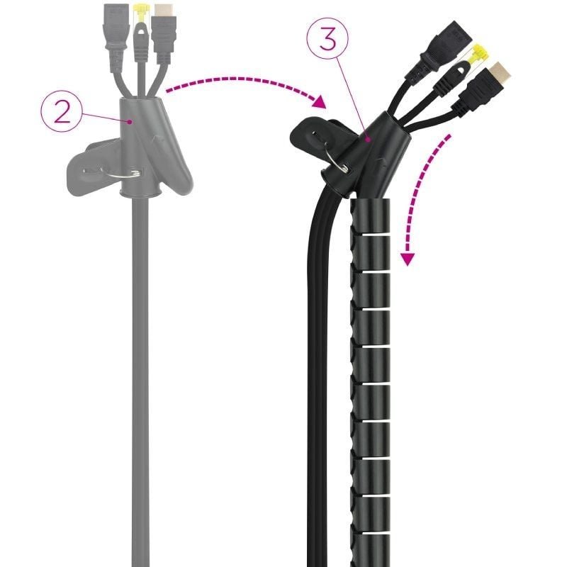 Organizador de Cables en Espiral Nanocable 10.36.0002-BK/ 2m - изображение 3