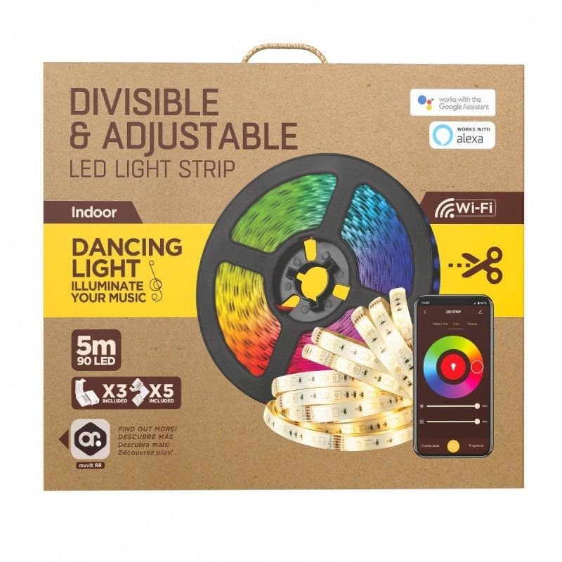 Tira LED Muvit IO MIOLST002/ 5m/ 24W/ Color RGB+CCT/ Regulable/ WiFi - изображение 2