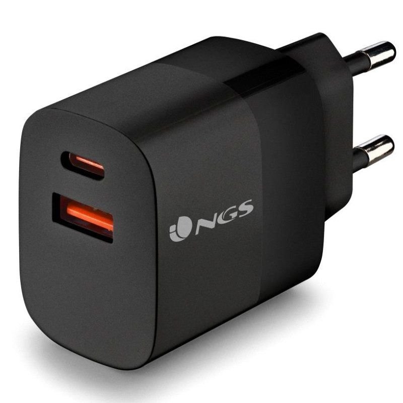 Cargador de Pared GaN NGS Bud 45W/ 1xUSB Tipo-C/ 1xUSB/ 45W - изображение 2