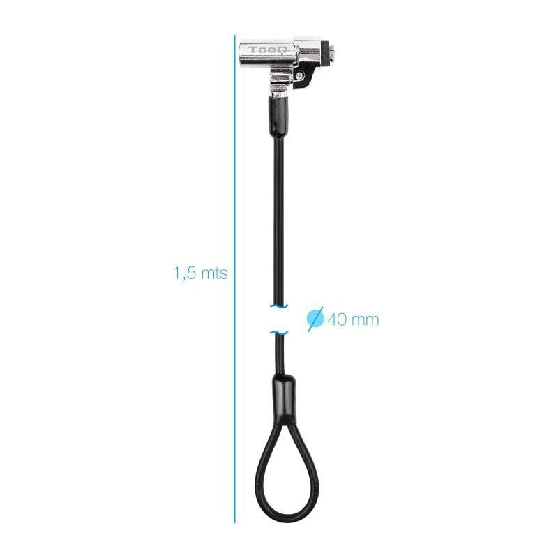 Cable de Seguridad Tipo NANO para Portátiles TooQ TQCLKC0045-G/ 1.5m - изображение 3