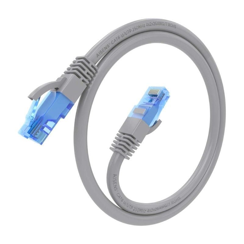 Cable de Red RJ45 AWG26 CCA UTP Aisens A135-0784 Cat.6/ 20m/ Gris - изображение 2