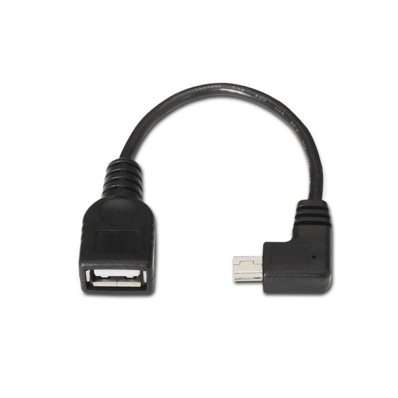 Cable USB 2.0 Aisens A101-0034/ MiniUSB Macho - USB Hembra/ Hasta 2.5W/ 60Mbps/ 15cm/ Negro - изображение 2