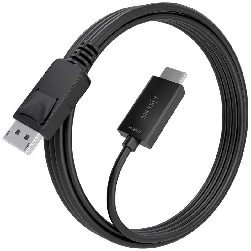 Cable Conversor Aisens A125-0895/ DisplayPort Macho - HDMI 4K Macho/ 3m/ Negro - изображение 2
