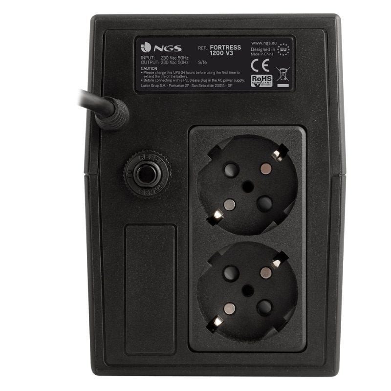 SAI Offline NGS Fortress 1200 V3/ 800VA-480W/ 2 Salidas/ Formato Torre - изображение 4