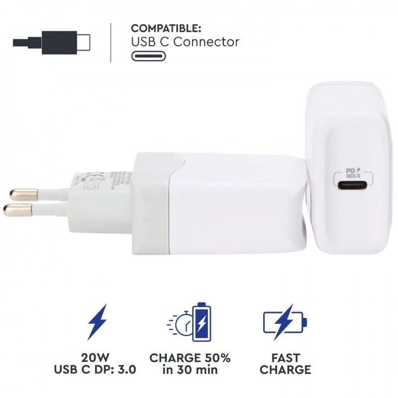 Cargador de Pared Myway MWACC0005/ 1xUSB Tipo-C/ 20W - изображение 2