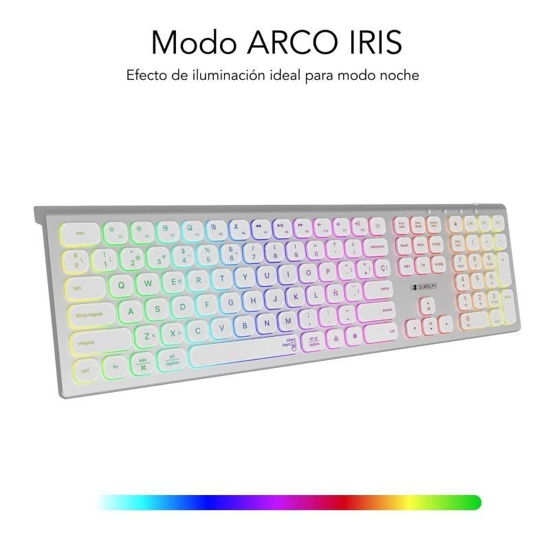 Teclado Inalámbrico Subblim Master/ Plata y Blanco - изображение 5