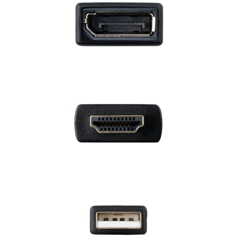 Cable Conversor Nanocable 10.16.0205/ HDMI Macho - DisplayPort Hembra/ 20cm/ Negro - изображение 2