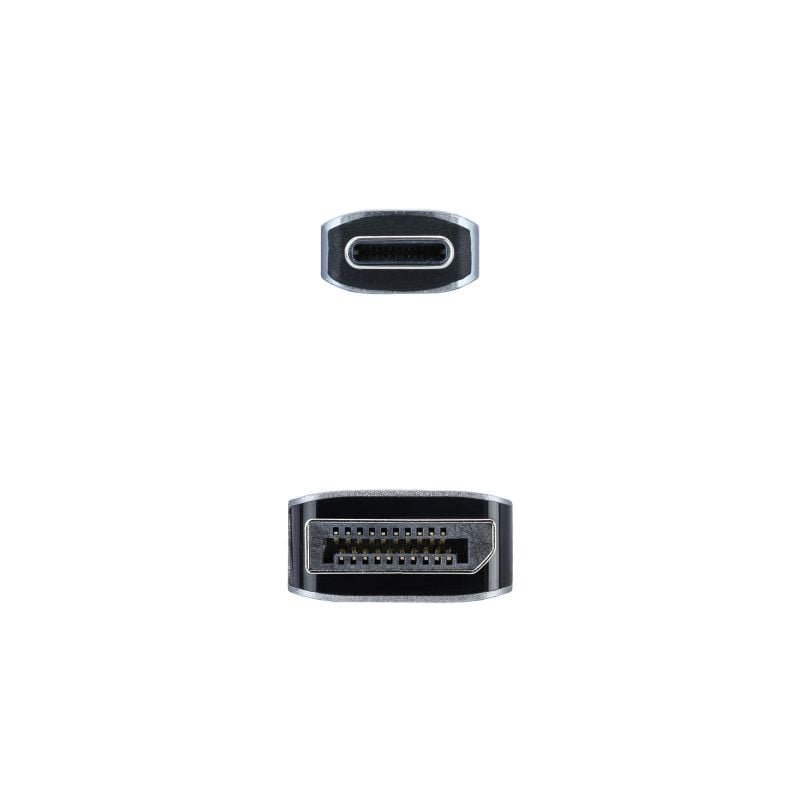 Cable Conversor Nanocable 10.15.5002/ USB Tipo-C Macho - Displayport Macho/ 1.8m/ Negro - изображение 3