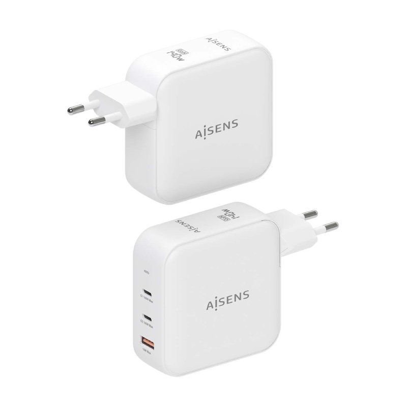 Cargador de Pared GaN Aisens ASCH-140W3P030-W/ 2xUSB Tipo-C/ 1xUSB/ 140W - изображение 3