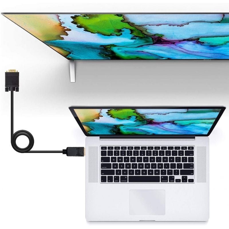 Cable Conversor Nanocable 10.15.4402/ DisplayPort Macho - VGA Macho/ 2m/ Negro - изображение 4