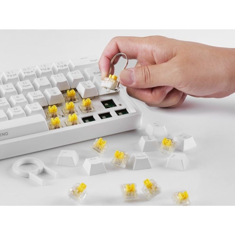 Teclado Gaming Mecánico Mars Gaming MKMINIPRO/ Switch Amarillo/ Blanco - изображение 5