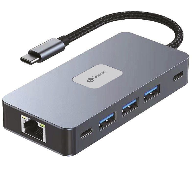 Docking USB Tipo-C Leotec LEDS02/ 3xUSB/ 1xUSB Tipo-C/ 1xUSB Tipo-C PD/ 2xHDMI 4K/ 1xRJ45/ 1xLector Tarjetas SD y MicroSD/ Gris - изображение 3