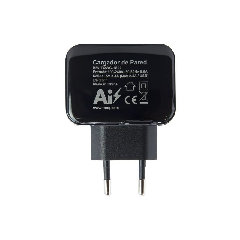 Cargador de Pared TooQ TQWC-1S02/ 2xUSB/ 17W - изображение 3