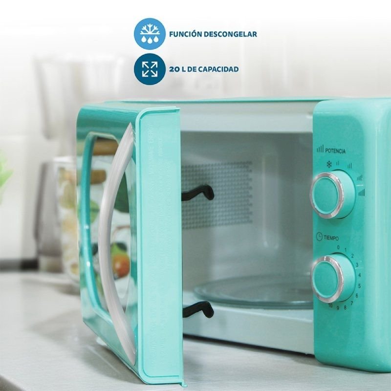 Microondas Grunkel Vintage MW-20AZUL/ 700W/ Capacidad 20L/ Verde - изображение 3