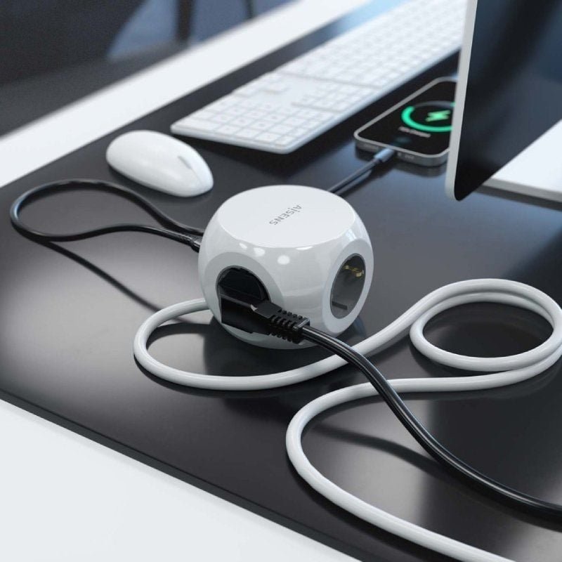 Regleta con Interruptor Aisens ASPS-2A2C04-W/ 3 Tomas de Corriente/ 2 USB Tipo-C/ 2 USB/ Cable 1.4m/ Blanco - изображение 4