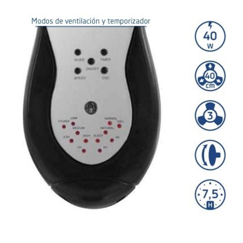 Ventilador de Pared Orbegozo WF 0243/ 40W/ 3 Aspas 40cm/ 3 velocidades - изображение 2