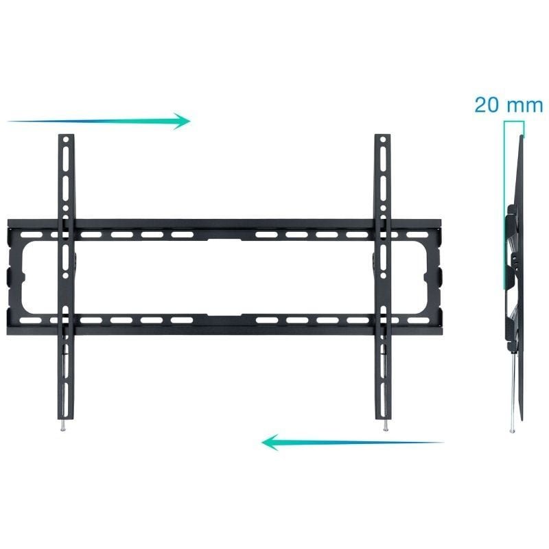 Soporte de Pared Fijo TooQ LP1080F-B para TV de 37-80"/ hasta 45kg - изображение 2