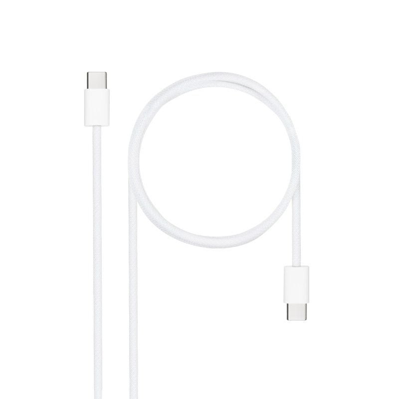 Cable USB 2.0 Tipo-C Nanocable 10.01.6002-CO/ USB Tipo-C Macho - USB Tipo-C Macho/ Hasta 60W/ 480Mbps/ 2m/ Blanco - изображение 2
