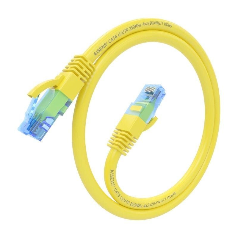 Cable de Red RJ45 AWG26 CCA UTP Aisens A135-0838 Cat.6/ 5m/ Amarillo - изображение 2