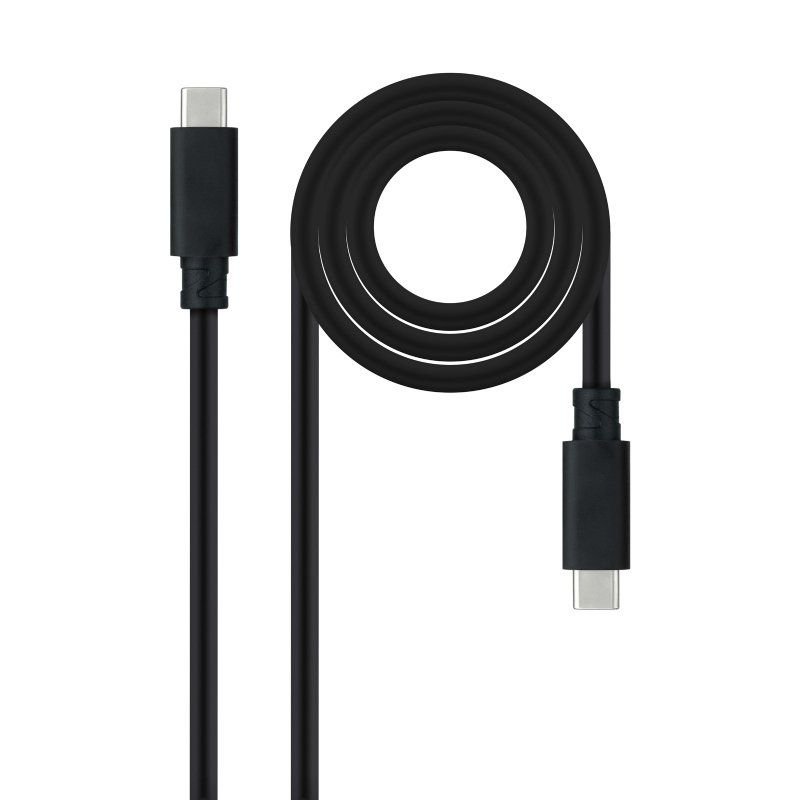 Cable USB 3.1 Tipo-C Nanocable 10.01.4102/ USB Tipo-C Macho - USB Tipo-C Macho/ Hasta 100W/ 2m/ Negro - изображение 2