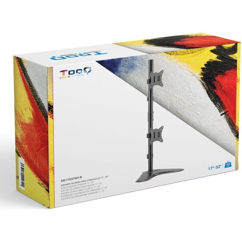 Soporte de Sobremesa para 2 Monitores TooQ DB1703TNV-B/ Giratorio/ Inclinable/ hasta 9kg - изображение 5