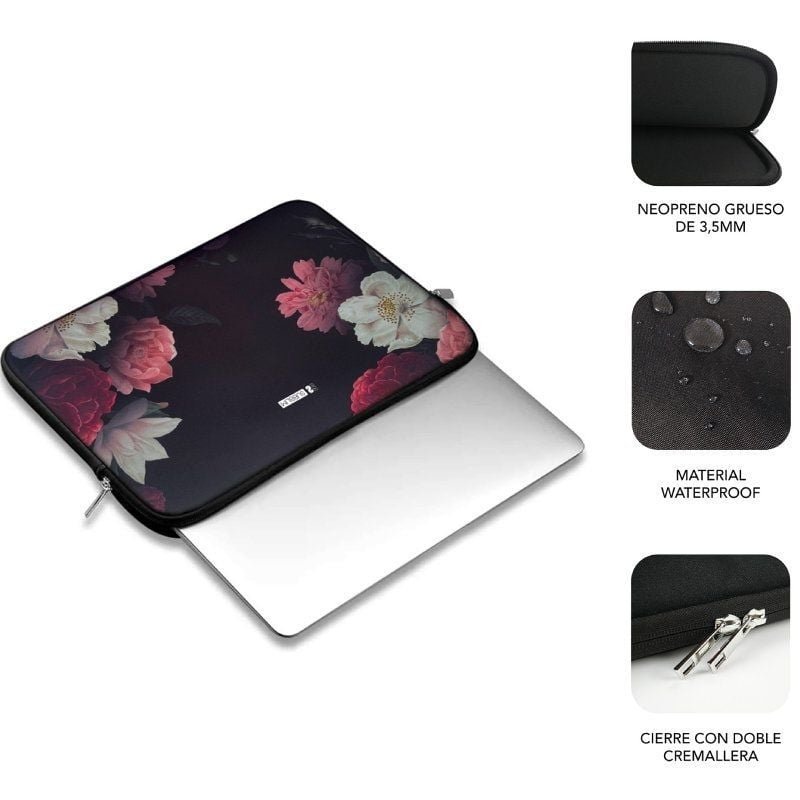 Funda Subblim Trendy Sleeve Neo Flowers para Portátiles hasta 14" - изображение 2