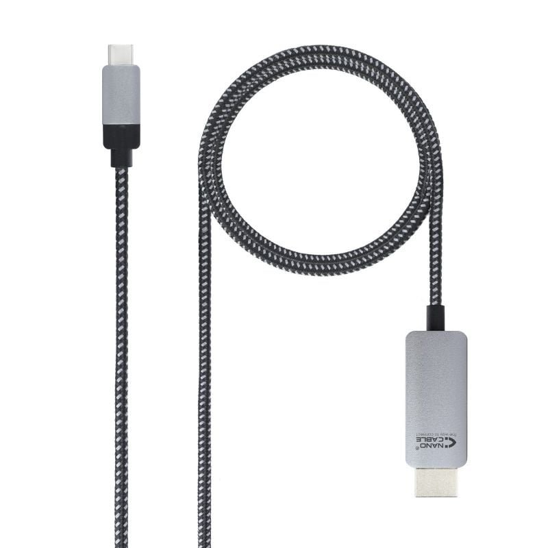 Cable Conversor Nanocable 10.15.5103/ USB Tipo-C Macho - HDMI Macho/ 3m/ Negro - изображение 2