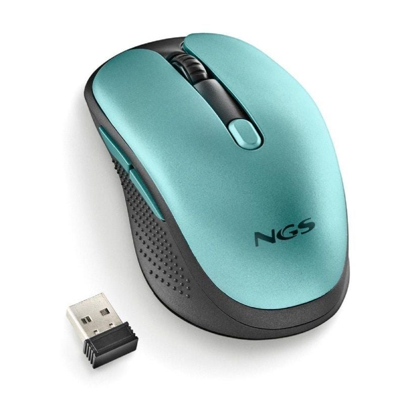 Ratón Inalámbrico NGS Evo Rust/ Batería recargable/ Hasta 1600 DPI/ Verde Agua - изображение 5