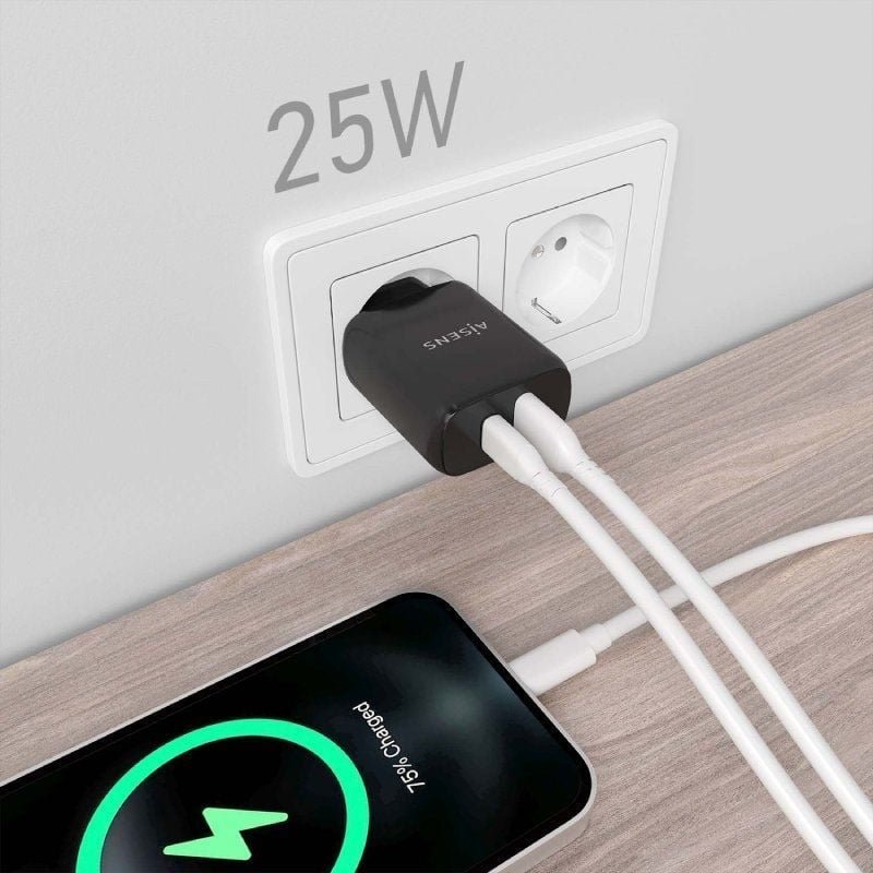 Cargador de Pared Aisens A110-0759/ 1xUSB Tipo-C/ 1xUSB/ 25W - изображение 5