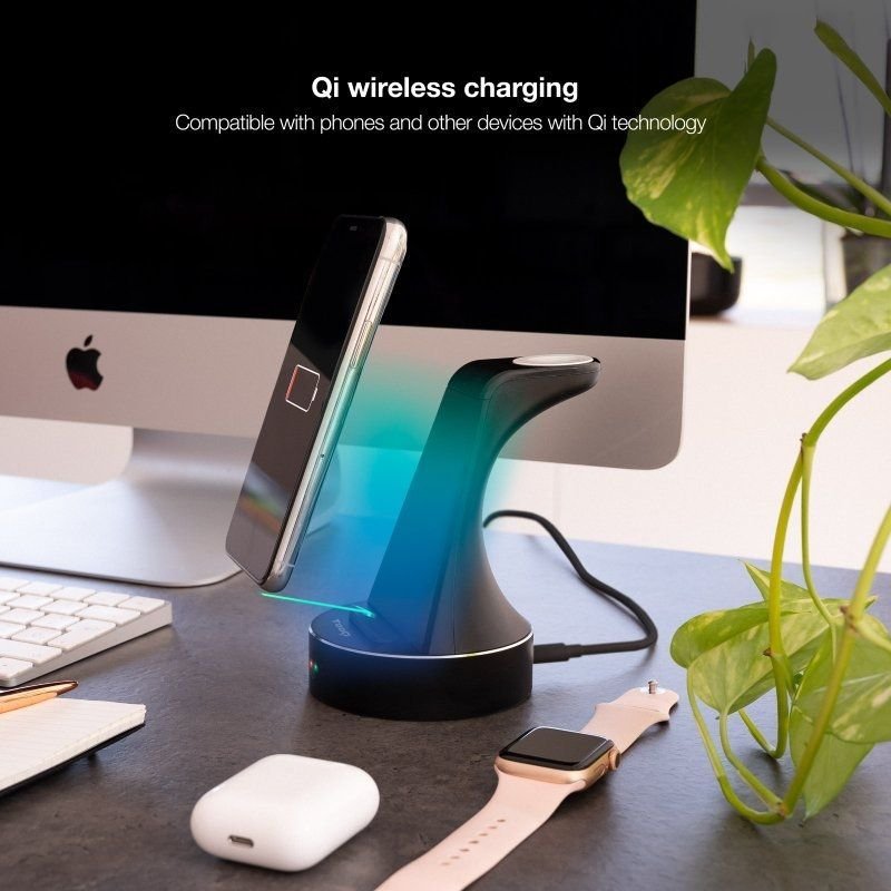 Base de Carga Inalámbrica para Apple Watch, iPhone y Smartphone Tooq TQCD02W - изображение 4