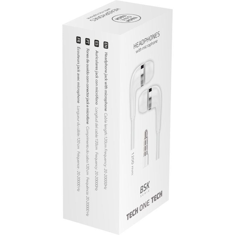 Auriculares Intrauditivos Tech One TEC2905/ con Micrófono/ Jack 3.5/ Blancos - изображение 2
