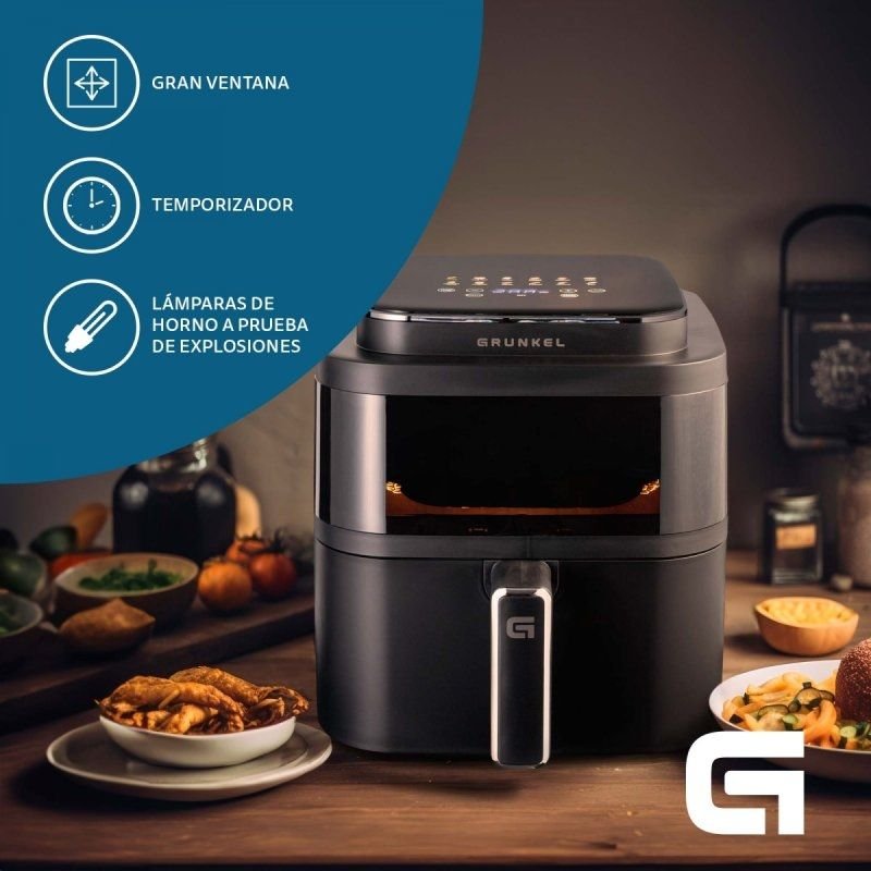 Freidora por Aire Airfryer / Sin Aceite Grunkel Black Light Fryer/ 1400W/ Capacidad 6L - изображение 3