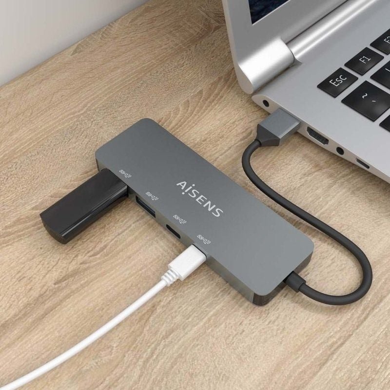 Hub USB 3.2 Aisens A106-0696/ 2xUSB/ 2xUSB Tipo-C/ Gris - изображение 5