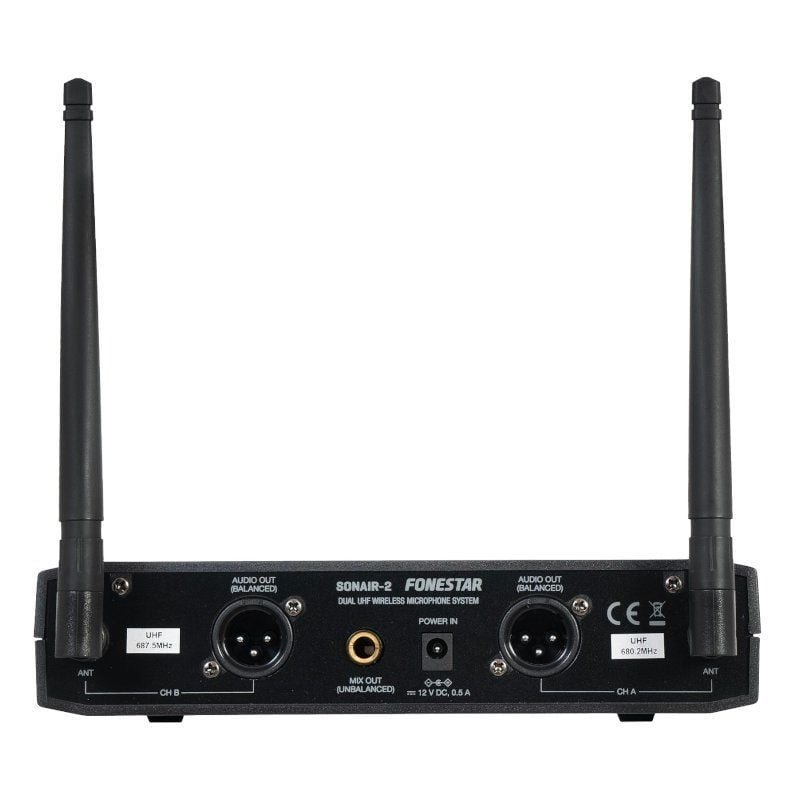Micrófono Inalámbrico Doble Mano y Petaca UHF Fonestar SONAIR-2MP/ Incluye Receptor - изображение 3