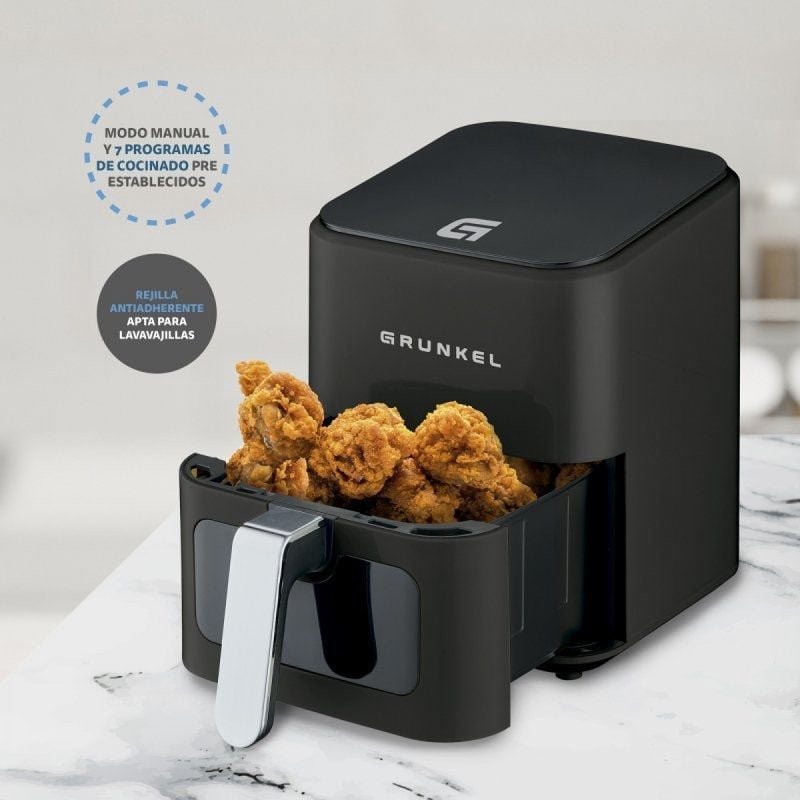 Freidora por Aire Airfryer / Sin Aceite Grunkel Black Easy Fryer/ 1200W/ Capacidad 4L - изображение 5