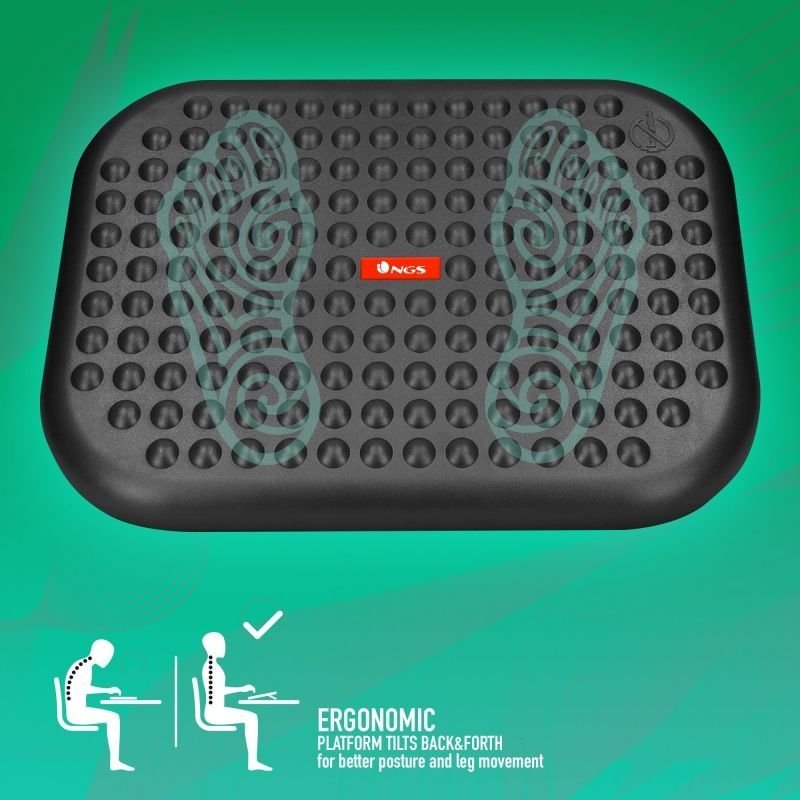 Reposapiés Ergonómico/ Inclinable/ Ajustable NGS Footnest/ 448 x 335mm - изображение 4