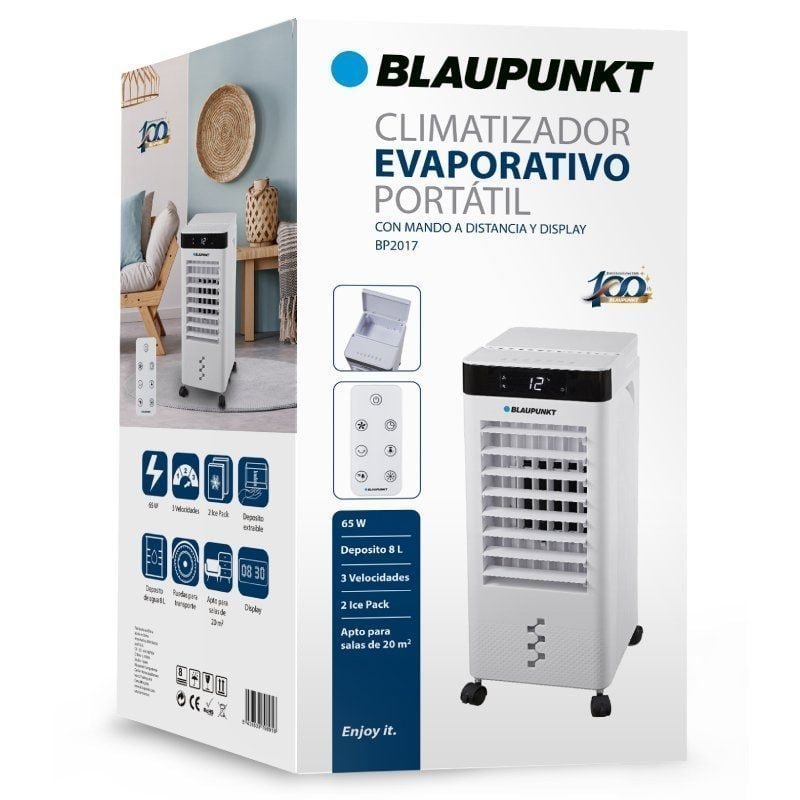 Climatizador Evaporativo Blaupunkt BP2017/ 65W/ Deposito 8L - изображение 2