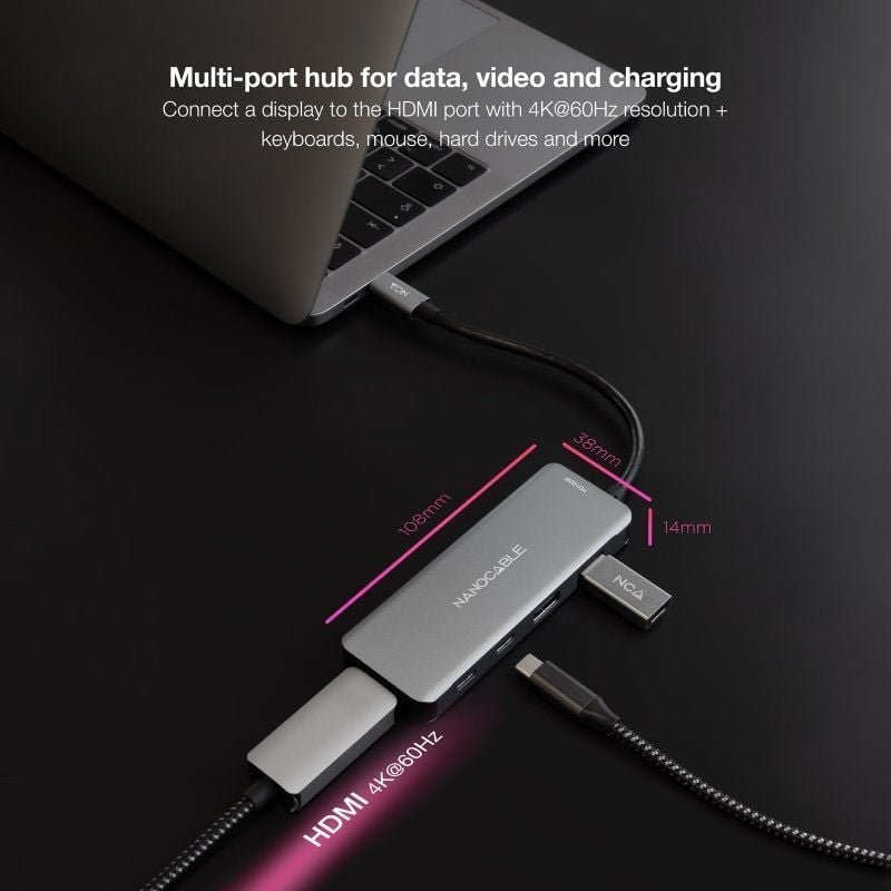 Docking Tipo-C Nanocable 10.16.1006/ 2xUSB/ 1xHDMI 4K/ 2xUSB Tipo-C/ 1xUSB Tipo-C PD - изображение 5